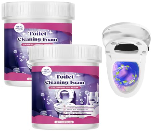 2 Piezas Fizz Clean Toilet Cleaning Foam 100g, Espuma De Limpieza De Inodoro Limpieza Profunda Eliminación Manchas Altamente Eficaz Frescura Duradera Dejando Baño Más Limpio Para Inodoros Bañeras