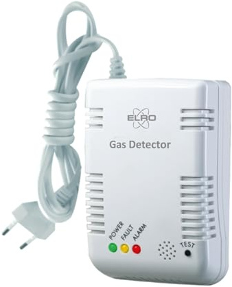 ELRO FG6000P Detector de Fugas de Gas – para Gas Natural y GLP – Alarma de 85 dB – Certificado EN50194