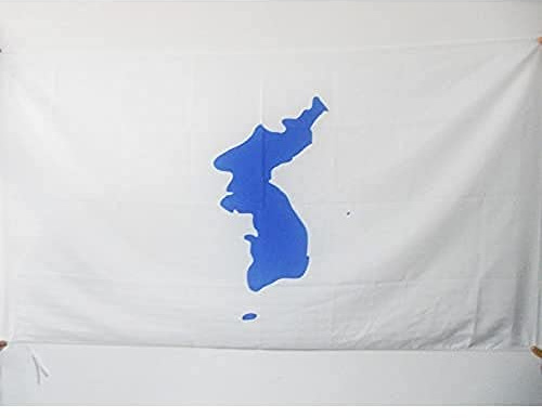 AZ FLAG Flagge Koreanische Wiedervereinigung 90x60 cm Hohlsaum | Für innen und außen Nord- und Südkorea dekorative Flagge doppelte Nähte und verstärkte Kanten mit Masttunnel 100D Polyester