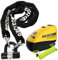 Oxford OF159 H D Motorbike Chain Lock + Screamer 7 Alarm Disc Lock Yellow/Black LK290 + Free Reminder Cable 1.5M