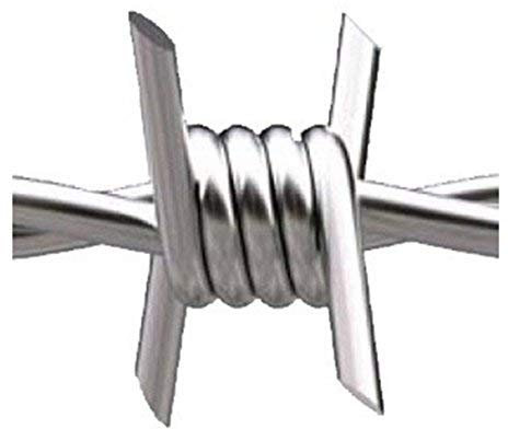 PEBSHOP Alambre de espino galvanizado diámetro 2,2 mm. L. 200 MT.