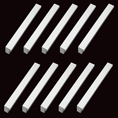 Qrity 10 Stück Küchengriffe 96mm Möbelgriff Aluminiumlegierung Schubladengriffe, Silber Türgriffe für Küchenschränke, Schubladen, Kleiderschrank