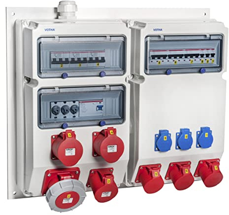 VOTHA® Wandverteiler - verdrahtetWETZLAR mit FI-Schalter Steckdose 230 V~ 3