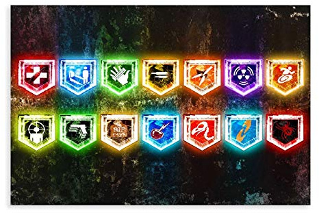 Gaming-Poster All Zombie Perks Leinwand Poster Schlafzimmer Dekor Sport Landschaft Büro Zimmer Dekor Geschenk 30 × 45 cm ungerahmt