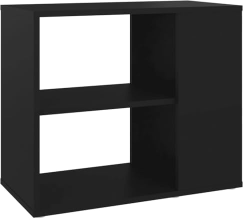 vidaXL Armoire Latérale Meuble de Rangement Armoire de Rangement Table d'Appoint Salon Maison Intérieur Noir 60x30x50 cm Aggloméré