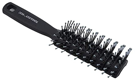 Spazzola per capelli per asciugacapelli, spazzola ventilata con setole a forma di sfera per capelli bagnati corti, ricci, lisci, asciugacapelli veloce, nero, utile e pratico