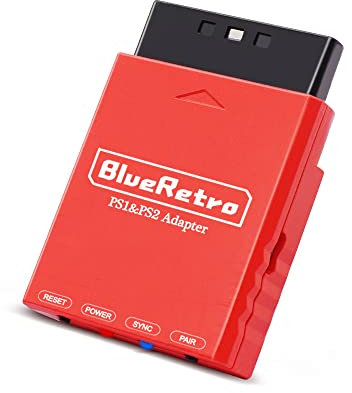XBERSTAR Adaptateur Bluetooth sans fil pour manette de jeu PS2 PS1 Rouge