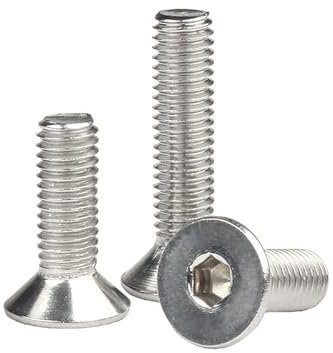 ORANXIN M2.5 x 30mm 50 Pcs Senkkopfschrauben Bolzen Edelstahl 304 Hex Innensechskant Schrauben Flachkopf Maschine Inbusschrauben
