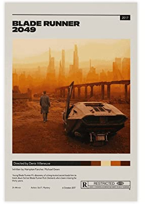 Filmposter Blade Runner 2049, Leinwand, Poster, Schlafzimmer, Dekoration, Sport, Landschaft, Büro, Raumdekoration, Geschenk, ungerahmt, 20 x 30 cm