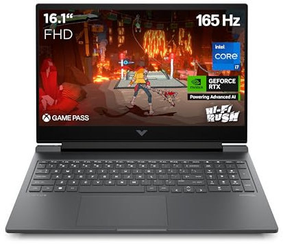 HP Victus Gaming Laptop, 16.1 Zoll FHD Display, 165 Hz, Intel Core i7-14700HX, 16 GB DDR5 RAM, 512 GB SSD, NVIDIA GeForce RTX 4070, Windows 11 Home, QWERTZ, Schwarz