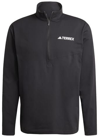 adidas Men's Terrex Multi Climacool Half Zip Long Sleeve, Black, M