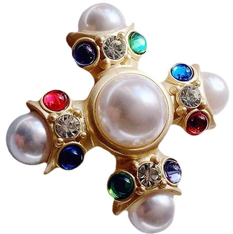 SAFIGLE Cross Barock Brosche Mit Perlen-design Für Hochzeiten Feste Und Besondere Anlässe Elegante Anstecknadel Für Damen Schmuck