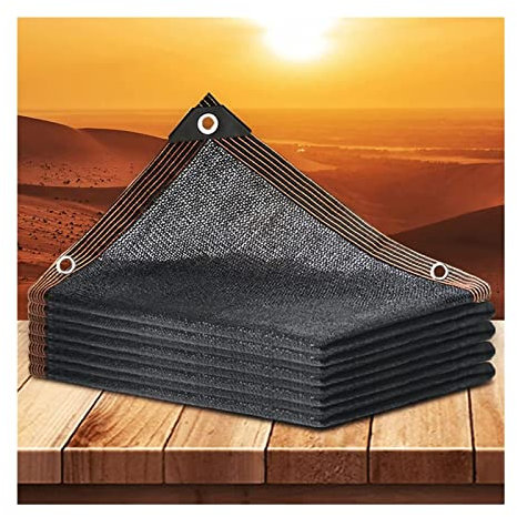 SIYAN 90% Shading Rate Black Sun Block Shading Net, Breathable Sun Block Shading Net, Shading Net UV Resistant, Shading Cloth For Outdoor Balcony (1X2M) Sun Sail Shade(3m x 5m)