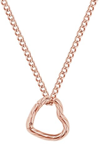 GAVU Ring Holder Necklace for Women, Stainless Steel Heart Necklace Wedding Ring Holder Necklace, Ring Keeper Necklace for Women 40cm/45cm/50cm