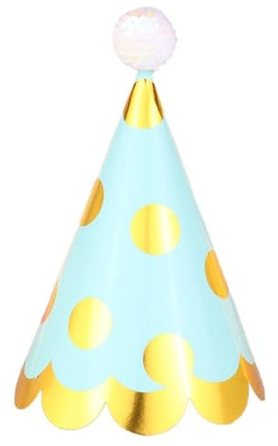 Wambere 5 Stück Geburtstagshut Geburtstagsparty Hut Party Hüte zum Geburtstag Partyhüte Party Kegel Hüte Geburtstag Kegel Hüte Party Supplies Hütchen Geburtstagshut für Festival Dekoration,Blau C