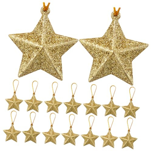 JECOMPRIS 30stücke Glitzernde Sternanhänger Weihnachtsbaumdekorationen Funktionsreiche Sterne Für Festliche Anlässe Weihnachtsbaum Ornament Für Zuhause Schule Und Büro