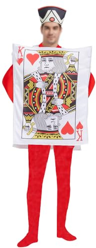 Zhongkaihua King of Hearts kortkostym för vuxen drottning av spader pokerkort cosplay kläder karneval halloween fest maskeradkostymer