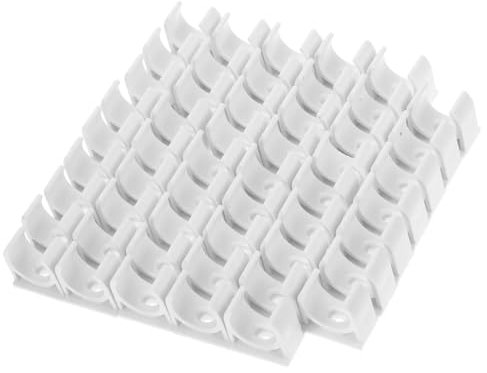 U-Shaped PVC Pipe Clamps 20mm White 50pcs Support Clips