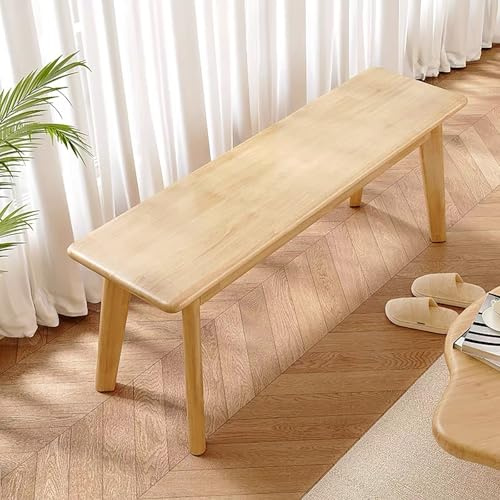 BAYTEWJX Sgabello in Legno per Interni Panca da Cucina Panca da Tavolo da Pranzo per Cucina Soggiorno Corridoio e Camera da Letto.(Original wood,100x30x45cm)