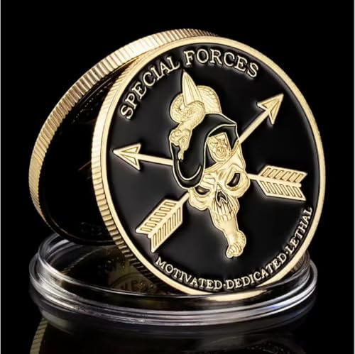 MINHBDER Monedas Conmemorativas del Ejército De Los Estados Unidos, Monedas De Desafío, Boinas Verdes, Fuerzas Especiales, Recuerdos para Veteranos, Regalos De Colección Chapados En Oro.