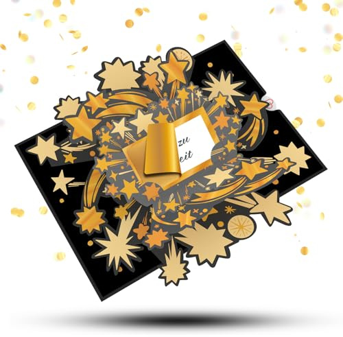 papercrush® Biglietto Pop-Up Golden Ticket - 3D Biglietto Gratta e Vinci, Regalo Personalizzato per Laurea, Natale o Battesimo, Regalo Anniversario per Viaggio Sorpresa, Biglietto Aereo Finto Regalo