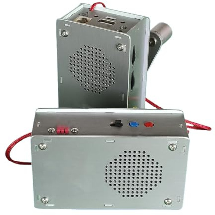 YXINHONGYUE Generatore a manovella Manuale Portatile per Uso Domestico Piccolo generatore di accensione per Illuminazione di Emergenza con Carica USB per Uso Domestico (Argentato)