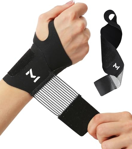 FVVWVV 2 Pcs Wrist Brace for Pain Relief, Ultra-Thin Wrist Compression Wraps for Carpal Tunnel, Arthritis, Tendonitis, Sprain (Black)