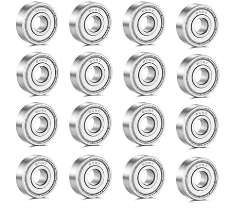 30 rodamientos de bolas 608ZZ 8 x 22 x 7 mm, doble cerrado, miniatura, rodamientos rígidos de acero al carbono, rodamientos de precisión para monopatines, patines en línea, scooters y bicicletas