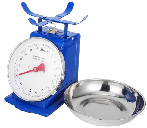 MUELODSIC Bilancia da Cucina Meccanica Vintage con Ciotola in Acciaio Inox Rimovibile 10 Kg Quadrante Ampio e Infrangibile Multifunzionale per Cottura Pesatura Ingredienti Secchi senza