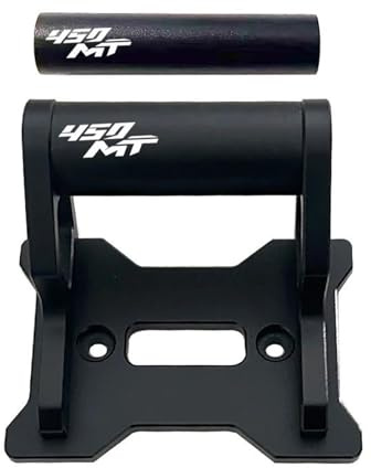 SHYYBD Support De Navigation GPS pour Moto pour CFMOTO 450MT 450 MT 2024-2025, D'extension pour Smartphone Support Barre Avant GPS(Noir1,12+22mm)