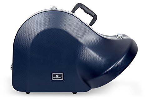 Crossrock Waldhorn-Koffer geformte Hartschale aus ABS-Material French Horn blau