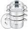 Mantowarka Dampfkocher 22cm Set Induktion Kochtopf Dampfgarer Glasdeck