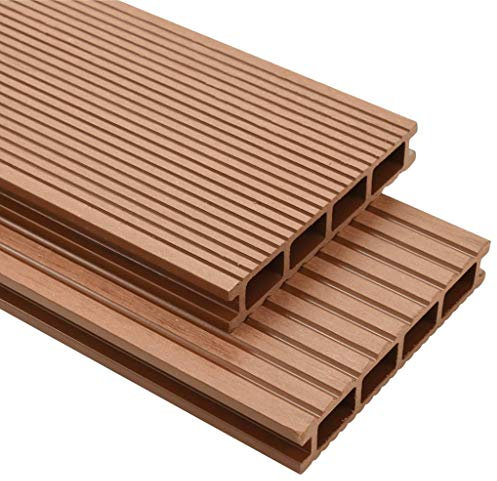 vidaXL Terrassendielen WPC mit Zubehör 20 m² 4 m Braun Patio Balkon