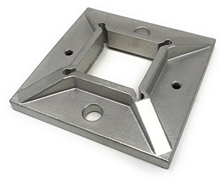 Ankerplatte Edelstahl 100 x 100 mm MASSIV - V2A Edelstahl-Platte Rostfrei | Ronde Flansch Deckel Bodenplatte Stahlplatte Eisenplatte Bayram®
