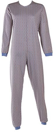 EMY Full jumpsuit för äldre, med dragkedja bak anti-manipulation, Circle Beige, XL