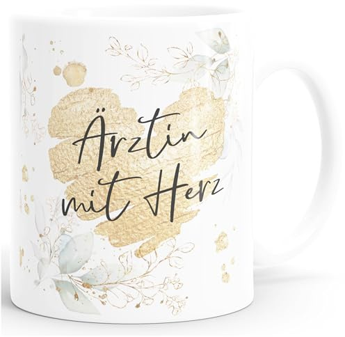 SpecialMe® Kaffee-Tasse [Wunschtext] mit Herz - soziale Berufe, Familie, Freunde kleines Dankeschön Geschenk Danke sagen Weiss Keramik-Tasse