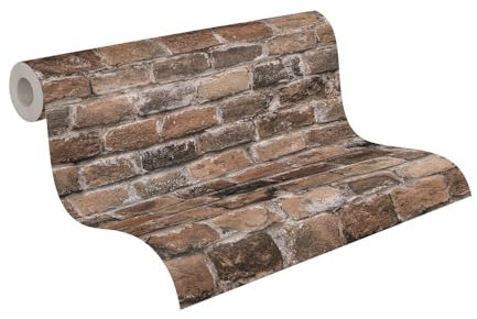 A.S. Création Steintapete braun grau Vliestapete Backstein Tapete 388142-10,05 m x 0,53 m - Made in Germany