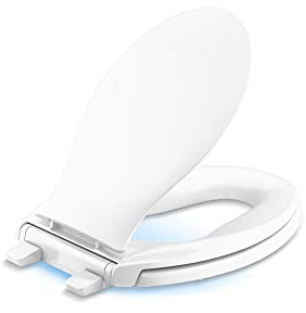 Kohler 2599-RL-0 K-2599-RL-0 Transitions NIGHTLIGHT ReadyLatch QuietClose Elongated Toilet Seat, White