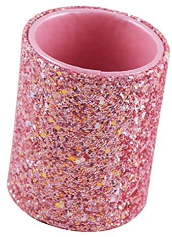 Porte-pinceaux de Maquillage en PU Rose pour Coiffeuse