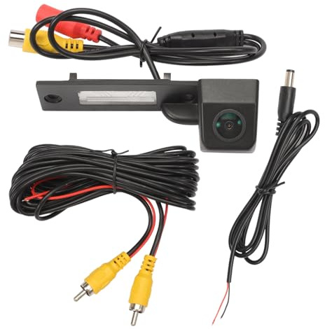 Konuooer Cámara de visión Nocturna para Touran con Ayuda de Aparcamiento (ángulo Recto) para Passat B5 B6 3B 3C Caddy Golf 4 Plus T5 Transporter cámara de Aparcamiento Camara Marcha atras Coche