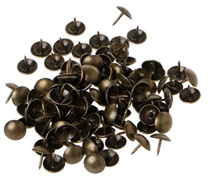ORLOVA Reißnägel, Reißzwecken aus Messing, 100 Stück, antikes Messing, Bronze, Innendekoration, Nagel, Schmuckschatulle, Weinkiste, Sofa-Dekoration, übliche und praktische Verschlüsse