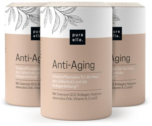 Pure Ella BEAUTY - 180 Kollagen Kapseln mit Hyaluronsäure - Plus Extrakte aus Grüntee & Staudenknöterich, Coenzym Q10, Vitamine A, C, E und Zink - Hochdosiert, Hormonfrei | Hochdosiert. Plus Extrakt, Pflanzenextrakt, Grüntee Extrakt, Staudenknöterich-Extrakt. Vitamin C: normale Kollagenbildung