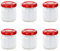Chstarina 6 Mini Tarros De Mermelada 50ml, Tarros de Cristal con Tapa de Rosca Hermética, Mini Tarros de Miel, Tarros de Conservas de Cristal para Mermelada, Miel, Dulces, Especias
