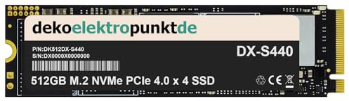 dekoelektropunktde 512GB M.2 NVMe Gen4 SSD disco rigido adatta per MSI MPG Z790 Carbon Max WIFI II (7D89-015R), Ricambio alternativo 2280 PCIe 4.0 x 4