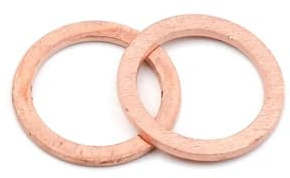 Accesorios de hardware 20 piezas/paquete de arandelas de cobre macizo, junta de anillo plano, tapón de cárter, accesorios de sellado de aceite, arandelas de 12*16*1 MM, accesorios de hardware de sujec