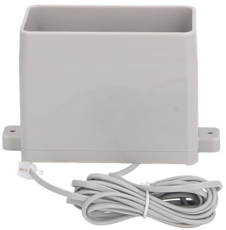 Jenngaoo Estación Meteorológica Pluviómetro, Interfaz RJ45 Transmisión de Sensor Inalámbrico ABS Medidor de Volumen de Agua de Lluvia Fuente de Alimentación