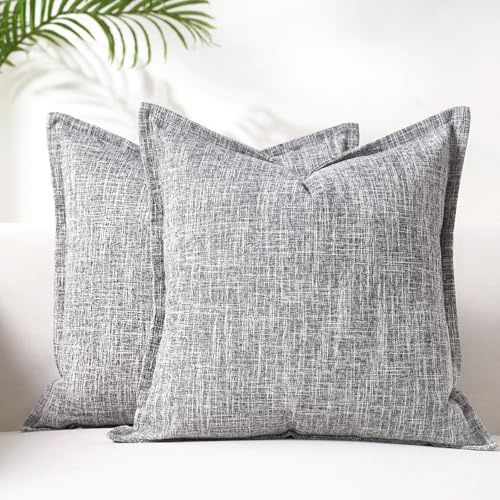 LRartdeco Federe Cuscini Divano 40x40 Federa Copricuscini Cuscino Divano Moderni Set da 2 Fodera Cuscino Lino Decorativi per Camera da Letto Soggiorno Sedie Divani Deco