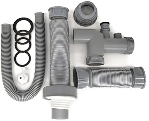 Zgehnao Tuyau Vidange D'évier Flexible avec Adaptateur Tube Vidange Tubulaire Extensible pour Évier Cuisine Élimination des Déchets