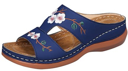 Chaussons orthopédiques pour femme d'été confortables ouverts devant chaussures orthopédiques souples plante large avec talon de plage sandales Slip-on antidérapantes légères pantoufles maison offres