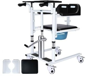 Andador de ruedas Máquina de desplazamiento, dispositivo for el cuidado de ancianos, silla de desplazamiento multifuncional, reposo en cama, traslado de pacientes Andador Plegable Estrecho(Negro)